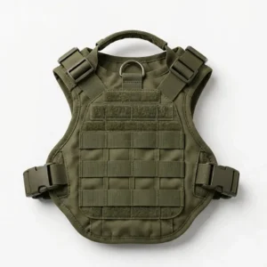 Tactical dog harness vest with MOLLE panels — custom wholesale by TailyGlow