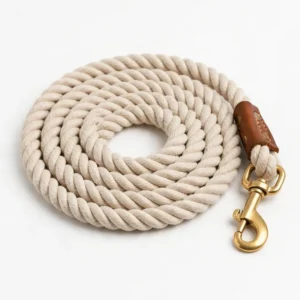 Organic cotton rope dog leash — custom wholesale by TailyGlow